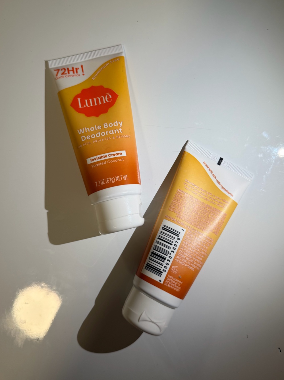 Lumē Whole Body Deodorant Cream — toasted coconut Scent (Invisible Cream)